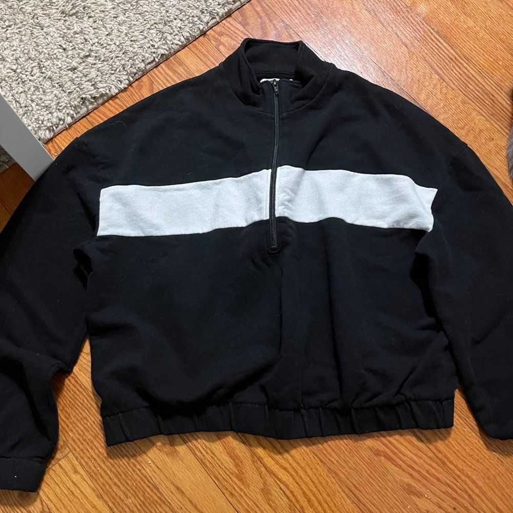Hollister quarter zip hoodie pull over medium
